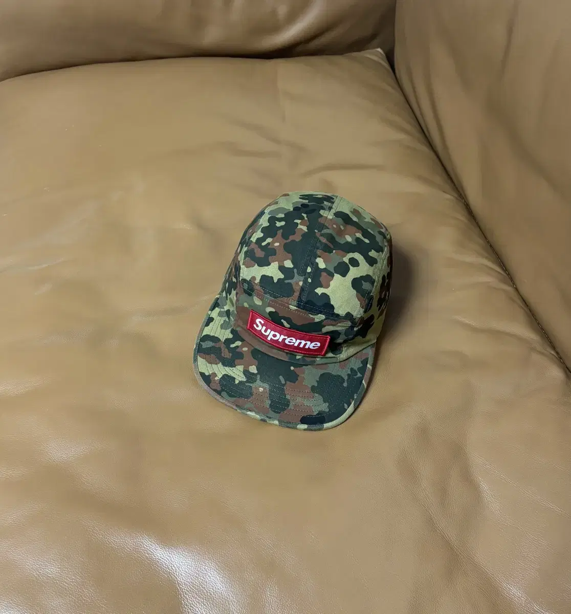 Supreme 슈프림 카모 캠프캡 모자 (Washed Camo)